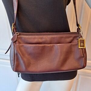 Etienne Aigner Rich Wine Brown Crossbody Bag